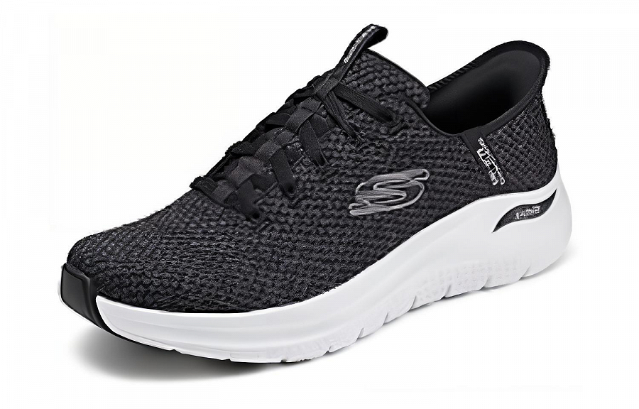 Skechers Low Top Running Shoes Men's Black White купить в интернет-магазине Yoocart с быстрой доставкой по России.