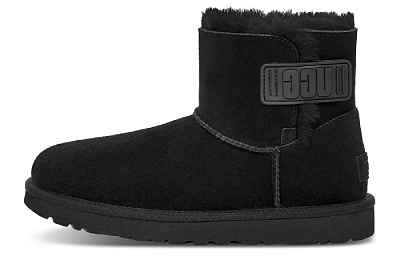 UGG Mini Bailey Logo Strap Boot 'Black' Women's
