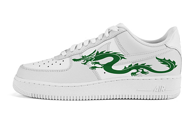 Nike Air Force 1 Air Force 1 Low-Top Skateboard Shoes Men's Light Gray Green