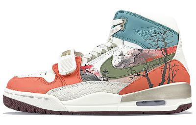 Jordan Legacy 312 High-Top Vintage Basketball Shoes Men's Orange White