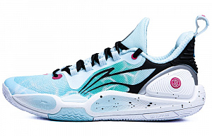 LiNing Speed 9 Laser Engraving Era Cushioning Anti-Slip And Wear-Resistant Low-Top Basketball Shoes Men's White Blue