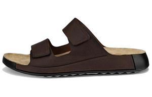 Ecco Massage Antibacterial Quick Dry Slide Slippers Men's Brown