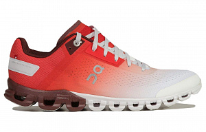 On Cloudflow Cushioning Wear-Resistant Low-Top Running Shoes Women's Red White 1 2727581