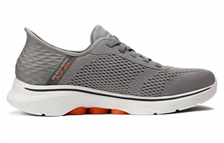 Skechers GO WALK 7 Penetration Technology Wear resistant And Lightweight Low top Casual Shoes Men's Gray Orange купить в интернет-магазине Yoocart с быстрой доставкой по России.