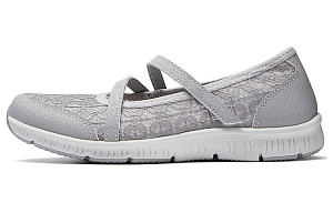 Skechers Cushioning Abrasion Resistant Breathable Lightweight Rebound Low top Casual Shoes Women's Gray