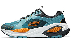 Skechers Cushioning Rebound Low-Top Running Shoes Men's Light Blue