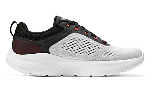 Skechers Cushioning Rebound Low-Top Running Shoes Men's White Black 1 2728389