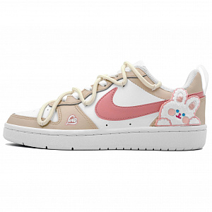 Nike Court Borough Spring Festival Back To School Cute Bunny Box Low-Top Skateboard Shoes GS White Yellow Pink 1 2728424