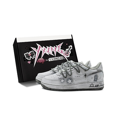 Nike Air Force 1 Low Skateboard Shoes Women's Distressed Grey