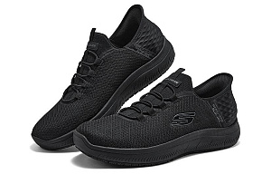 Skechers Slip Ins Cushioning Breathable Low-Top Casual Running Shoes Men's Black 1 2732062