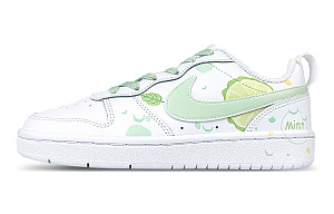 Nike Court Borough Slip Resistant Cushioning Abrasion Resistant Low Top Skateboard Shoes Women's White Green