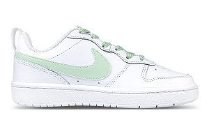 Nike Court Borough Slip Resistant Cushioning Abrasion Resistant Low Top Skateboard Shoes Women's White Green 1 2732310