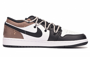 Jordan Air Jordan 1 Slip-Resistant Coverage Low-Top Vintage Basketball Shoes Men's Black Brown 1 2732766