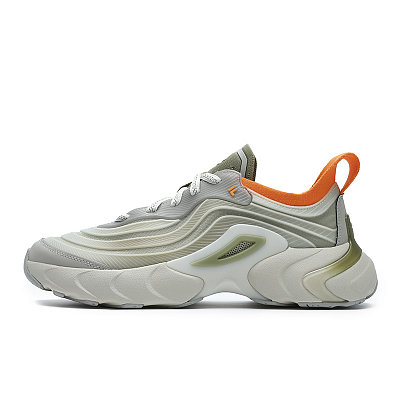 FILA FUSION Ray 4 Anti-Slip And Wear-Resistant Breathable Low-Top Casual Shoes Men's Brown Green