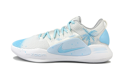 Nike Hyperdunk X Cushioned Slip-Resistant Low-Top Basketball Shoes Men's Blue White
