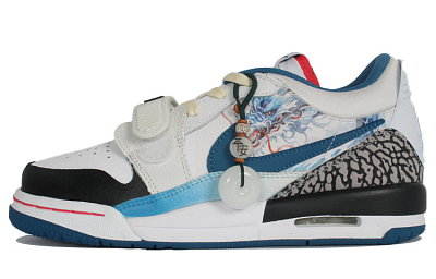 Jordan Legacy 312 Vintage Basketball Shoes Women's Low Top Blue/White