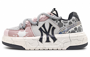 MLB Chunky Liner Low-Top Skateboard Shoes Unisex Gray Pink 1 2734751