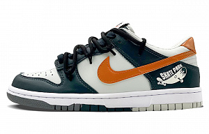 Nike Dunk Exploring The Dense Forest Anti-Slip Wear-Resistant Low-Top Skateboard Shoes Women's Green Orange 1 2734782