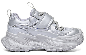 Kappa Anti-Slip And Wear-Resistant Breathable Low-Top Chunky Sneakers Women's Cool Gray 1 2734935