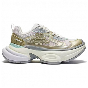 Kappa Non-slip Wear-resistant Shock Absorption Low-Top Chunky Sneakers Women's Purple Gold 1 2735083