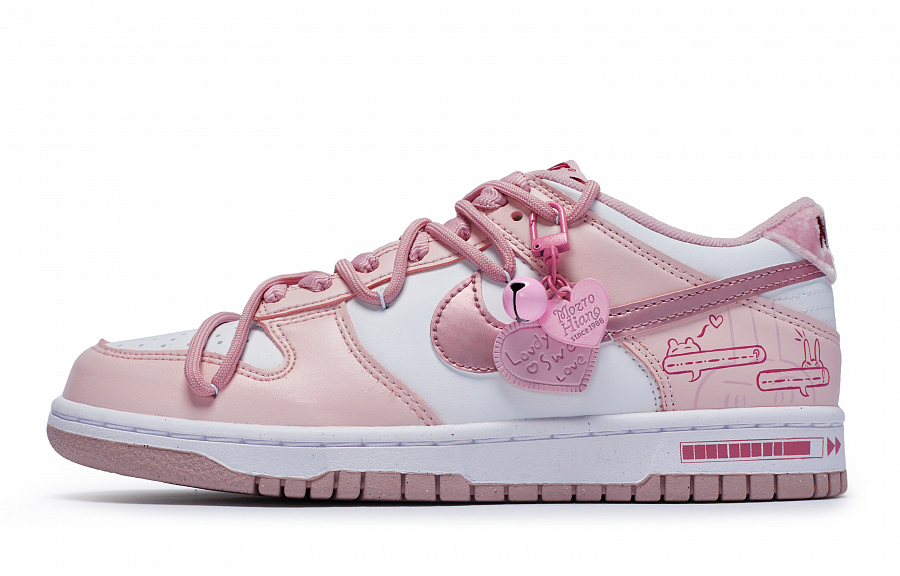 Nike Dunk 811 Manufacturing, Pink Bunny Journal Low Top Skateboard Shoes GS Pink White купить в интернет-магазине Yoocart с быстрой доставкой по России.