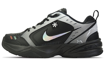 Nike Air Monarch 4 Xingji Expedition Star Dome Low-Top Chunky Sneakers Unisex Black