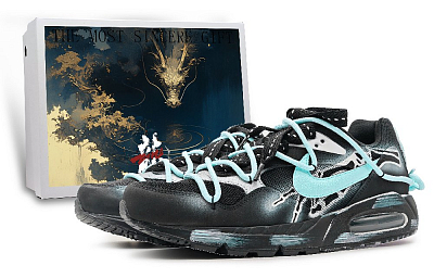 Nike Air Max Correlate Low-Top Casual Shoes Unisex Black Blue