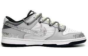 Nike Dunk Chinese Trendy Tide Low-Top Skateboard Shoes Women's Gray Silver 1 2735468