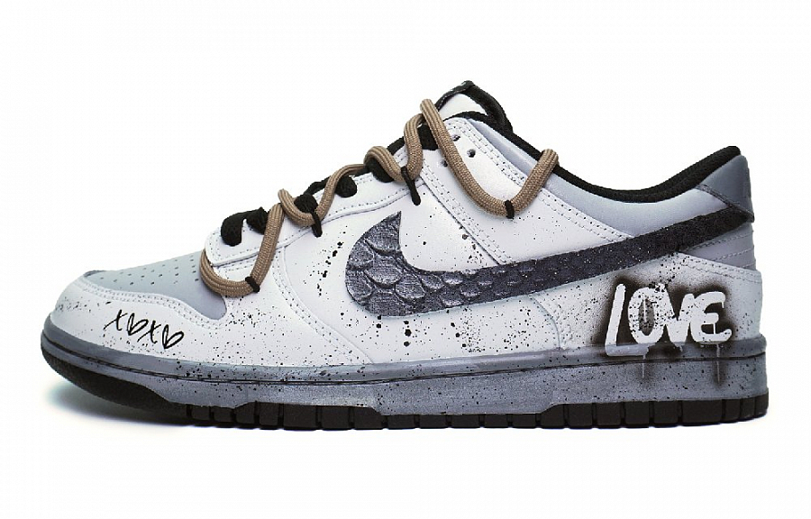 Nike Dunk Snake Skin LOVE Low Top Skateboard Shoes Women's Gray Black купить в интернет-магазине Yoocart с быстрой доставкой по России.