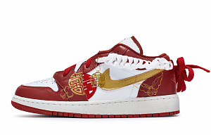 Jordan Air Jordan 1 Vintage Basketball Shoes Women's Low top Gold 1 2735718