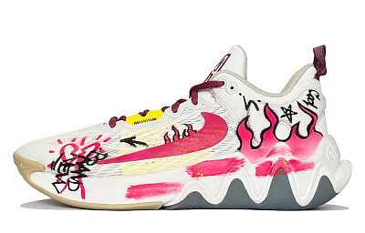 Nike Giannis Immortality 2 Pink Flame Cushioning Lightweight Low-Top Basketball Shoes Unisex Pink White