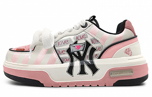 MLB Chunky Liner Low-Top Skateboard Shoes Unisex White Pink 1 2735999