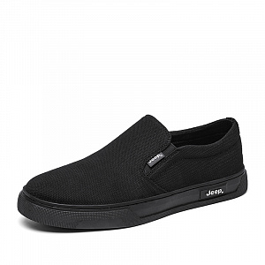 Jeep Wear-Resistant Low-Top Skateboard Shoes Men's Black 1 2736029