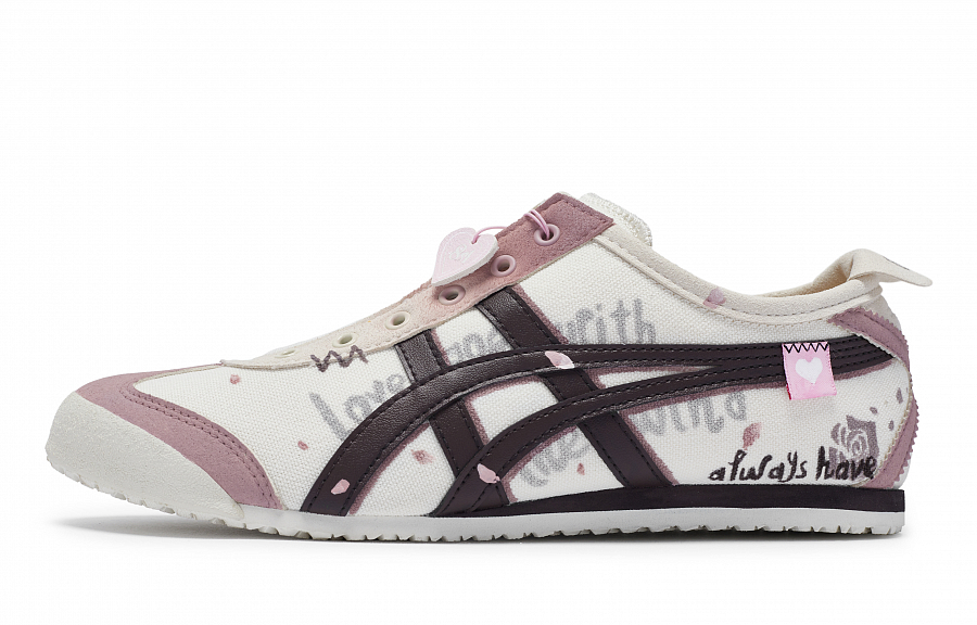 Onitsuka Tiger MEXICO 66 811 Manufactured, Love In The Breeze Low Top Casual Shoes Unisex Pink Purple White купить в интернет-магазине Yoocart с быстрой доставкой по России.