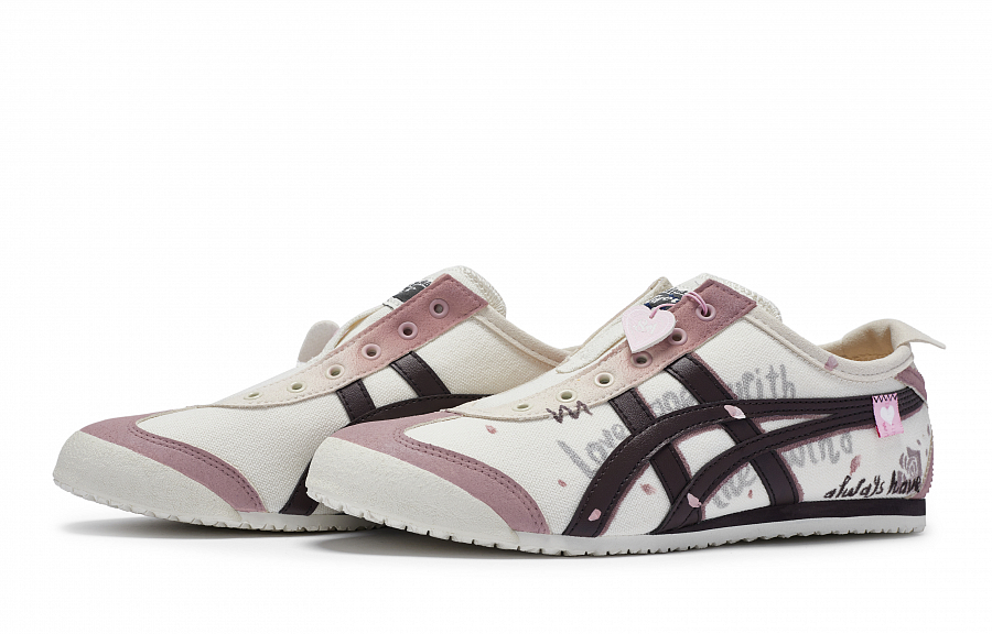 Onitsuka Tiger MEXICO 66 811 Manufactured, Love In The Breeze Low Top Casual Shoes Unisex Pink Purple White купить в интернет-магазине Yoocart с быстрой доставкой по России.