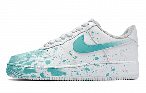Nike Air Force 1 811 Manufacture Oil Painting On Site Special Shoe Box Low-Top Skateboard Shoes Men's White Green 1 2737607