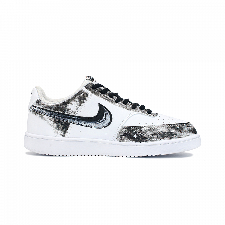 Nike Court Vision 1 Wear resistant And Lightweight Low Top Skateboard Shoes Men's Black White купить в интернет-магазине Yoocart с быстрой доставкой по России.