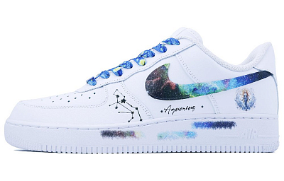 Nike Air Force 1 Aquarius SDS Twelve Constellation Collection Low Top Skateboard Shoes GS White