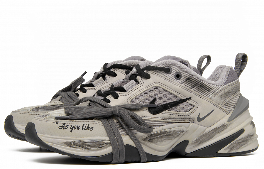 Nike M2K Anti-Slip Wear-Resistant Low-Top Chunky Sneakers Unisex Gray купить в интернет-магазине Yoocart с быстрой доставкой по России.