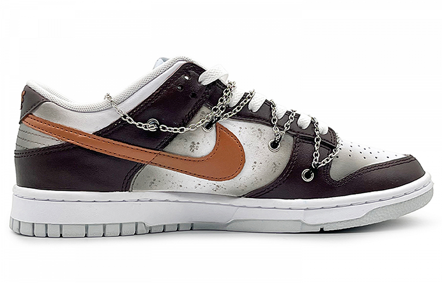 Nike Dunk 'Pure Platinum' Anti-Slip Wear-Resistant Low-Top Skateboard Shoes Men's White Brown купить в интернет-магазине Yoocart с быстрой доставкой по России.