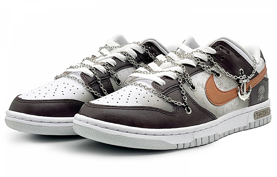 Nike Dunk 'Pure Platinum' Anti-Slip Wear-Resistant Low-Top Skateboard Shoes Men's White Brown купить в интернет-магазине Yoocart с быстрой доставкой по России.