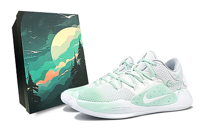 Nike Hyperdunk X Low 10 Cushioned Slip-Resistant Low-Top Basketball Shoes Men's Green White