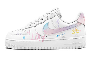 Nike Air Force 1 Low LE Summer Travel Anti Slip Wear Resistant Low Top Skateboard Shoes GS Blue Pink 1 2740095