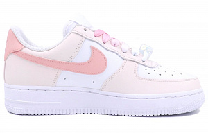 Nike Air Force 1 Slip Resistant Cushioning Abrasion Resistant Low Top Skateboard Shoes Women's Pink White 1 2740440