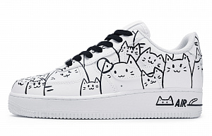 Nike Air Force 1 Skateboard Shoes Men's Low top Black/White 1 2740474