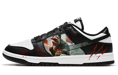 Nike Dunk Anti-Slip Wear-Resistant Low-Top Skateboard Shoes GS Black White