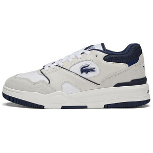 LACOSTE Low-Top Skateboard Shoes Men's White Blue