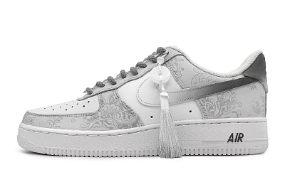 Nike Air Force 1 Coverage Warm Low-Top Skateboard Shoes Men's Gray