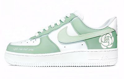 Nike Air Force 1 Low-Top Skateboard Shoes Men's Green White