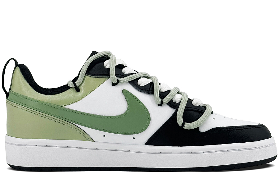 Nike Court Borough Skateboard Shoes Women's Low-Top Black/Green White купить в интернет-магазине Yoocart с быстрой доставкой по России.
